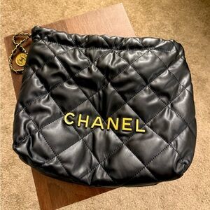 Chanel Black Quilted Bag with Gold Hardware